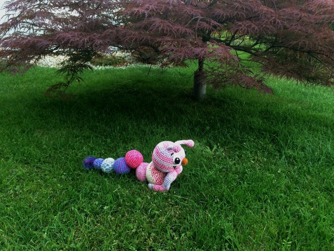 Häkelanleitung Theo die Raupe