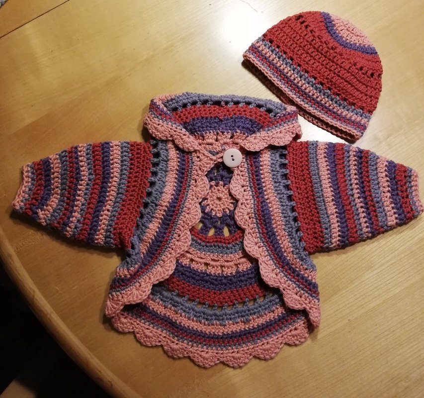Babyjacke mit Sommerhut "Hippie"