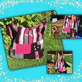 Hier ist mein Beitrag zur Aktion Summer 2016!
Es hat viel Spaß gemacht die Tasche zu häkeln, auch wenn der Anfang etwas holprig war.
Man braucht wirklich Geduld aber ich finde es hat sich gelohnt.
Sie ist nicht so bunt wie das Original aber allein durch das Muster wirkt sie auch so schön.
Die Tasche ist wirklich schön groß.
Sollte sie euch ebenfalls gefallen wäre ein Klick auf den 