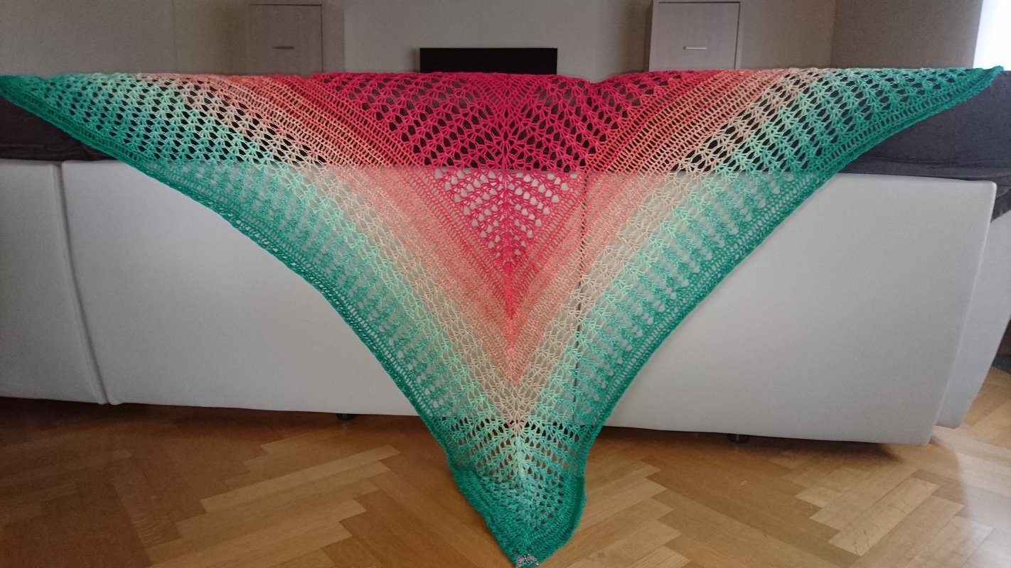 Häkelanleitung Tuch Magnolia