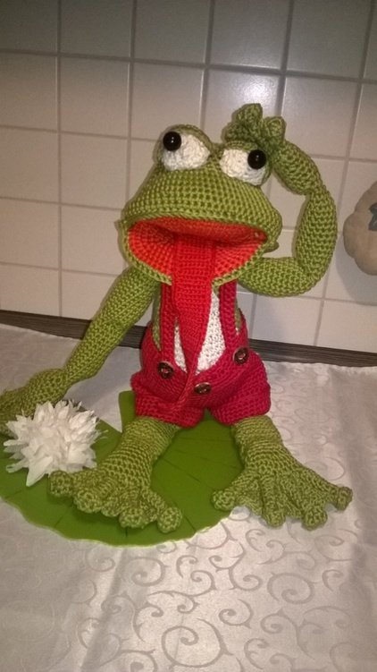 Häkelanleitung Moppel, der Frosch: Originalfigur zum Kinderbuch &quot;Die Abenteuer von Moppel und Mücke&quot;