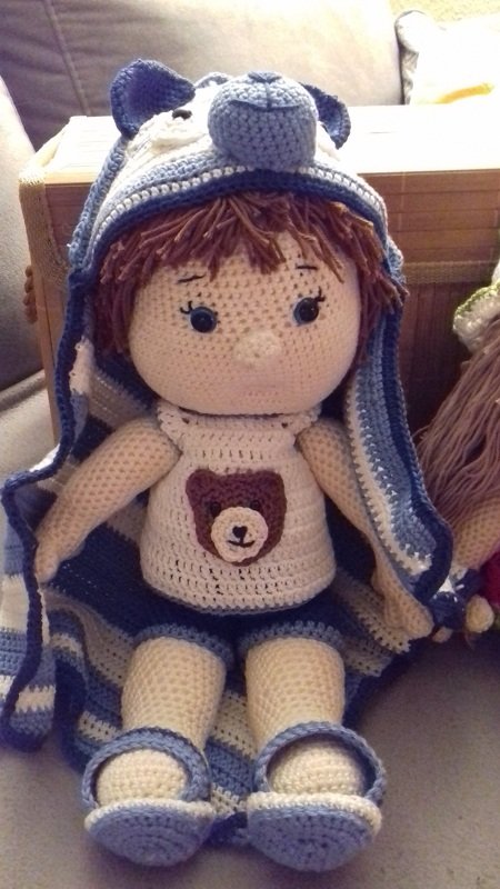 Häkelanleitung Puppenkleidung, für Beno Bademaus