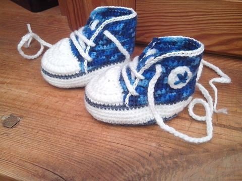 Häkelanleitung / E-Book Baby Turnschuhe Babyschuhe