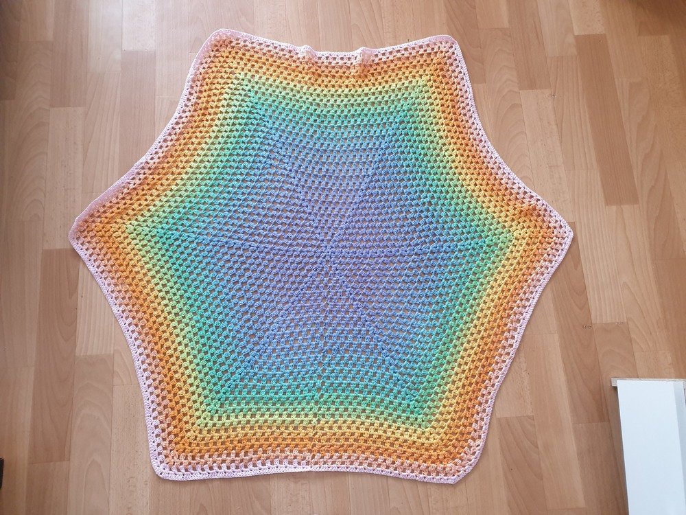 crochet pattern baby blanket hexagonal granny
