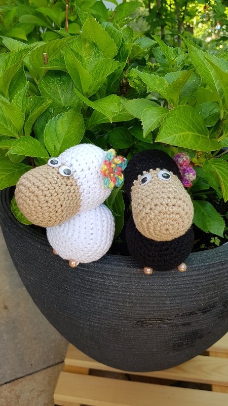 Schlüsselanhänger Schaf gehäkelt