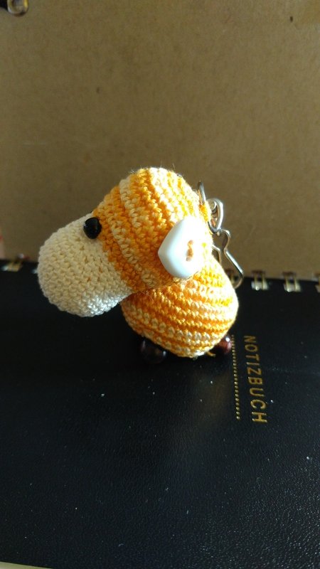 Schlüsselanhänger Schaf gehäkelt