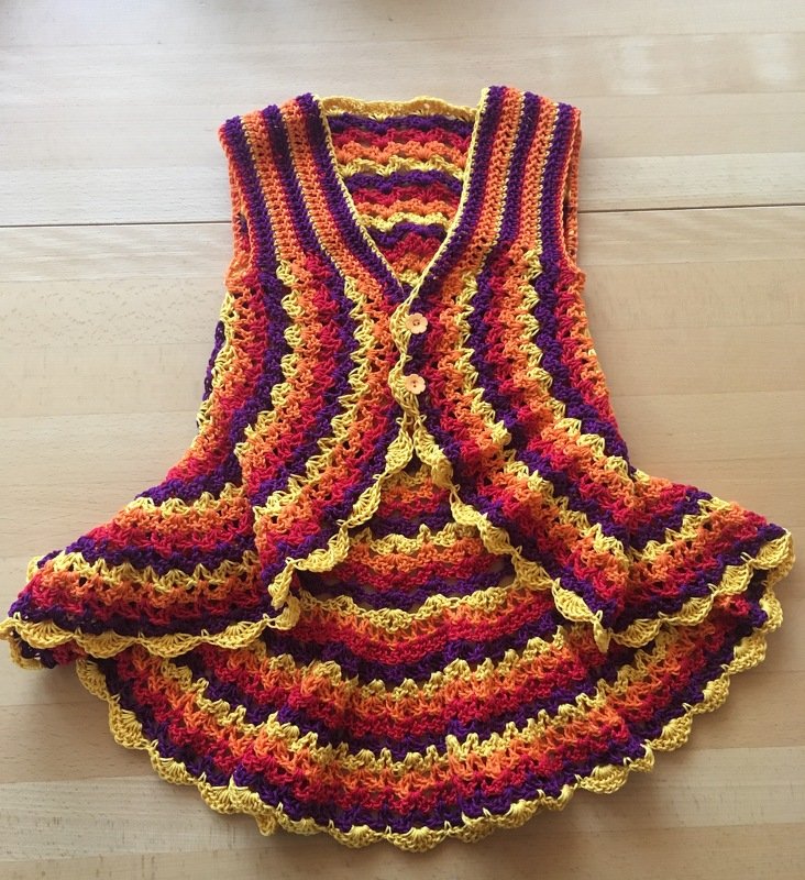 - SUMMER DREAM - Kreisjacke / Hippie Jacke häkeln Größe 104-122, Häkeljacke, Kreisweste