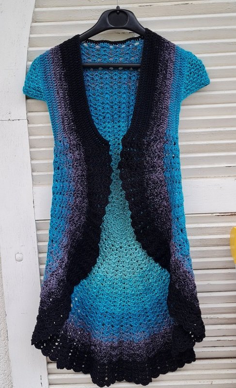 - SUMMER DREAM - Kreisjacke / Hippie Jacke häkeln Größe 104-122, Häkeljacke, Kreisweste