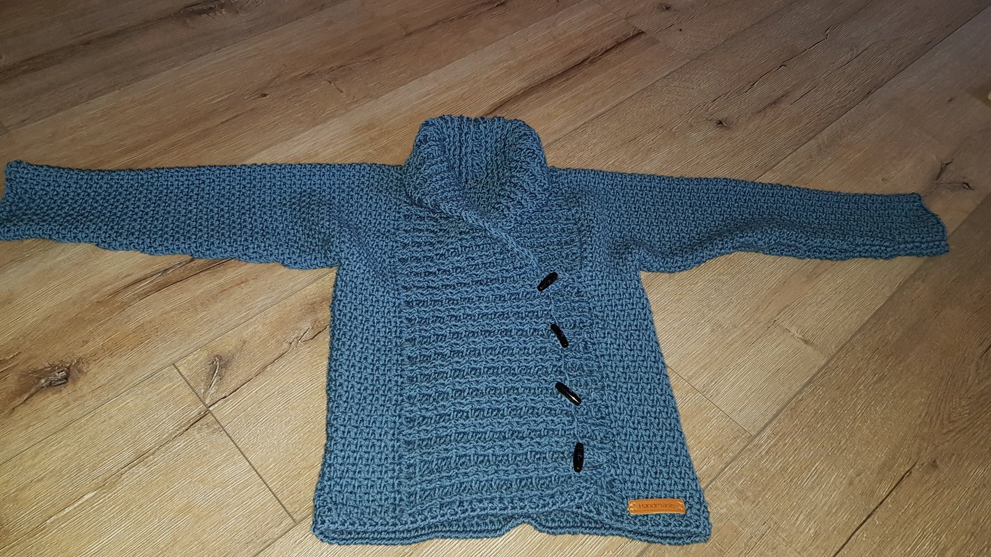 Baby &amp; children's jacket "Denim", size 0 m - 5 y, only two seams