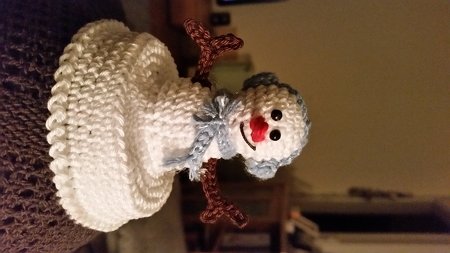 Häkelanleitung Mr. Snowman / Deckelbezug für Marmeladenglas/ Bonbonglas