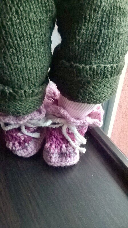 Häkelanleitung Babyschuhe "Rosa"
