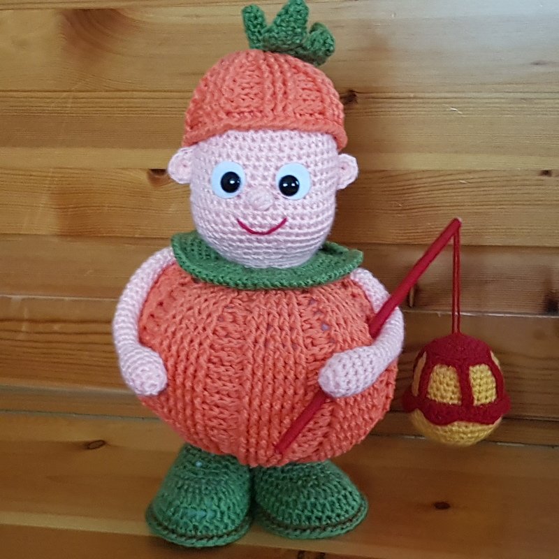 Häkelanleitung Kürbismännchen Amigurumi 