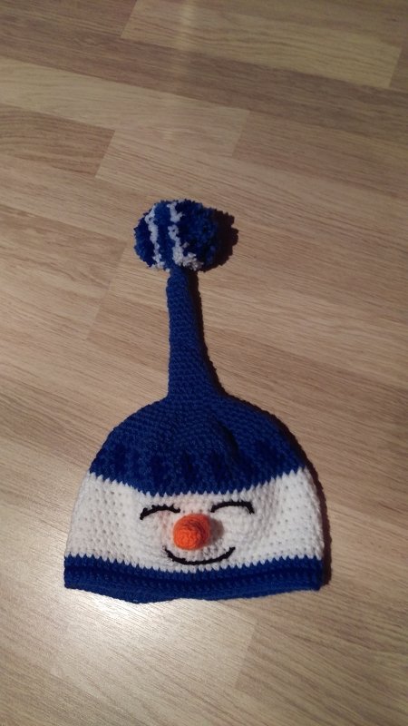 Häkelanleitung Mütze Schneemann