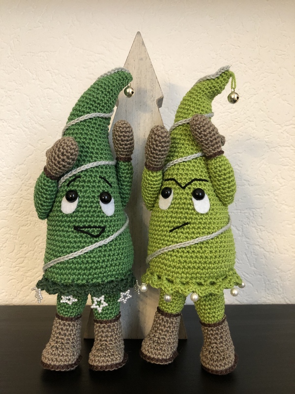 Häkelanleitung geknickter Weihnachtsbaum