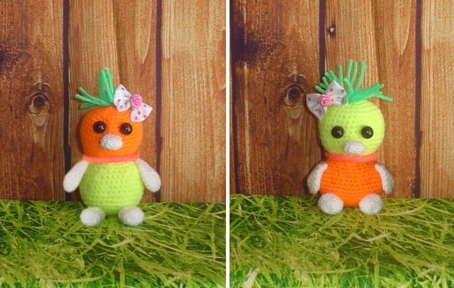 Häkelanleitung für das Amigurumi "niedliche Entchen"
