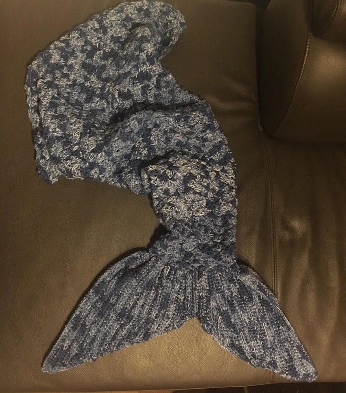 - MARYELL - Meerjungfrauen-Decke h&auml;keln, alle Gr&ouml;&szlig;en und 4 Muster Varianten, tolles Geschenk