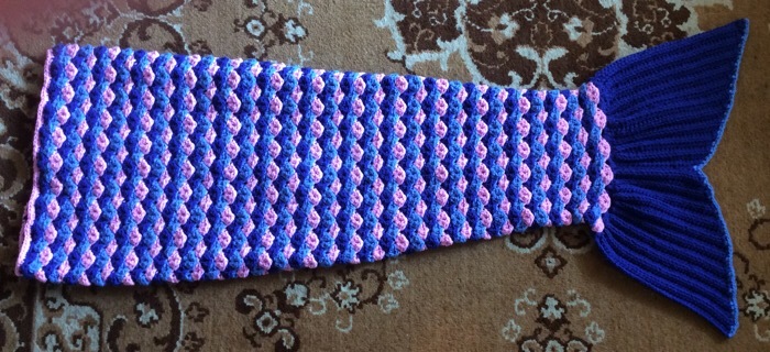 - MARYELL - Meerjungfrauen-Decke h&auml;keln, alle Gr&ouml;&szlig;en und 4 Muster Varianten, tolles Geschenk