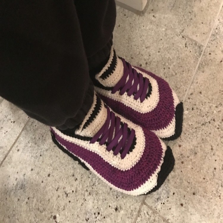 Häkelanleitung Sneakers, Gr. 36 - 45, Hausschuhe