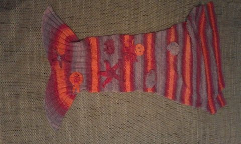 Strickanleitung - Meerjungfrauen-Decke mit Farbverlauf – No.148