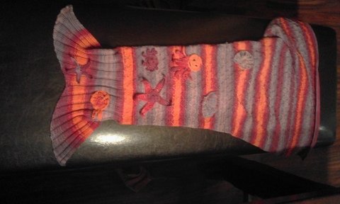 Strickanleitung - Meerjungfrauen-Decke mit Farbverlauf – No.148