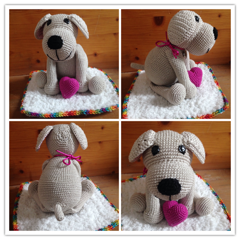 Häkelanleitung Hund (Hundewelpen) "Fleur und Benno" ca. 30 cm groß