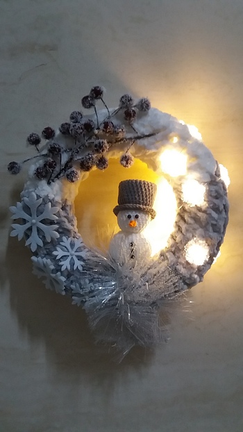 Verständliche und leicht umsetzbare Anleitung, hat super und ganz schnell geklappt. Habe dem kleinen Schneemann noch einen Kranz drumrum gehäkelt und mit einer Lichterkette versehen, perfekte Deko für die Weihnachtszeit 👍