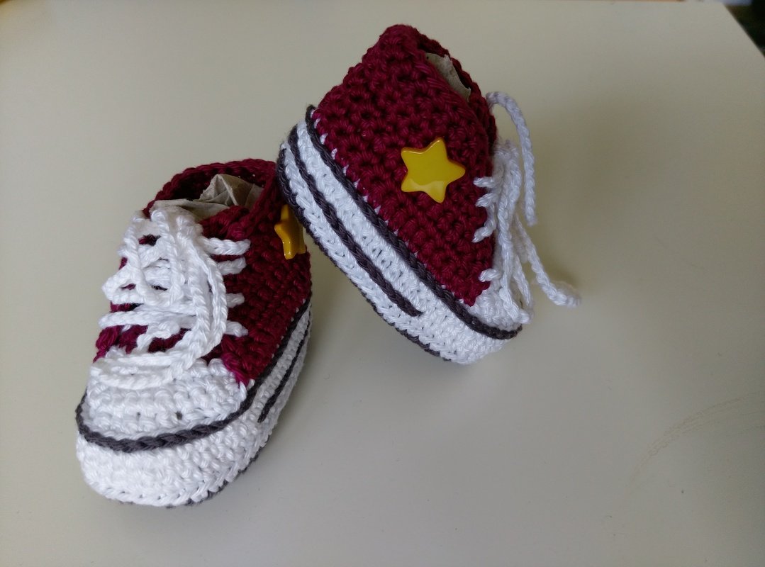 H&auml;kelanleitung f&uuml;r trendige Babyschuhe