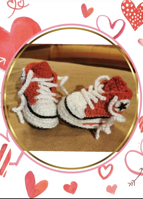 H&auml;kelanleitung f&uuml;r trendige Babyschuhe