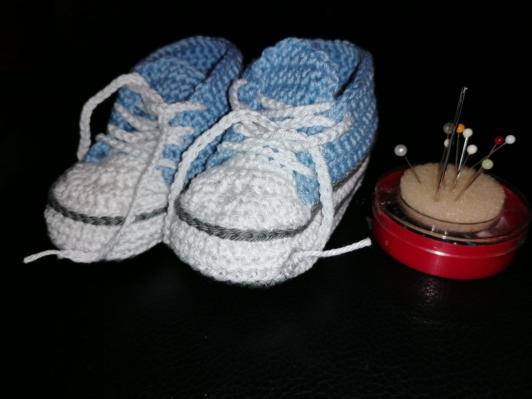 H&auml;kelanleitung f&uuml;r trendige Babyschuhe