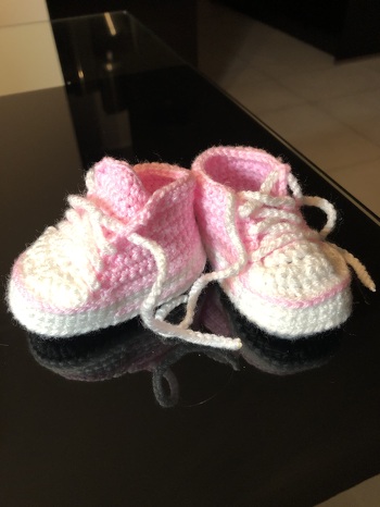 Beide Schuhe gleich groß hinzubekommen war eine Herausforderung.