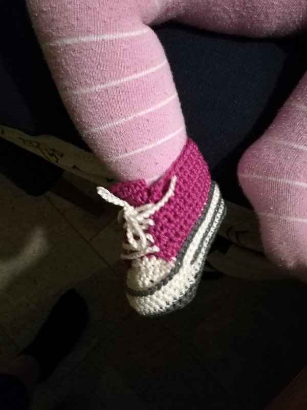 H&auml;kelanleitung f&uuml;r trendige Babyschuhe