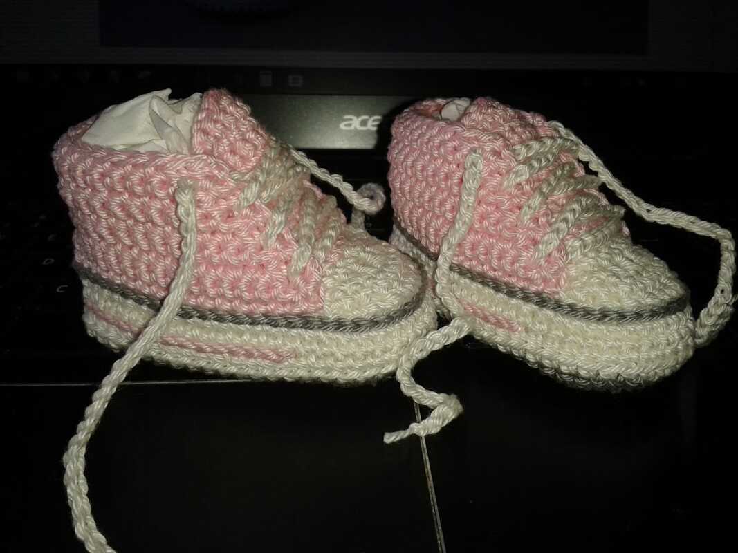 H&auml;kelanleitung f&uuml;r trendige Babyschuhe