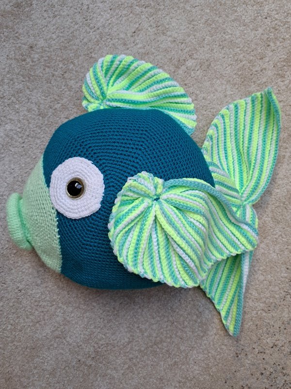 Häkelanleitung Franz das Kissen und Fränzchen der Fisch 2 Anleitungen