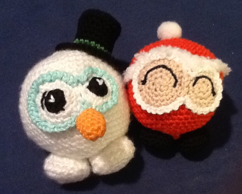 Häkelanleitung Weihnachts-Knobblys - knubbelige Taschenbaumler oder Deko