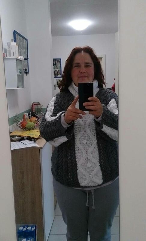 Damenpulli aus hatnut double gestrickt