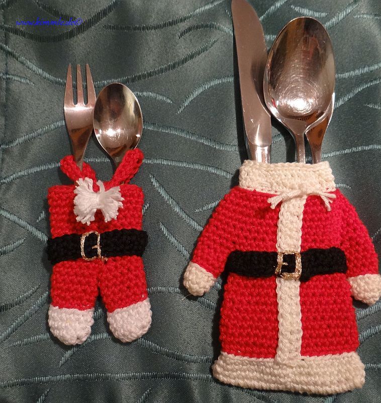 Weihnachtsmann - Bestecktasche, Serviettentasche 