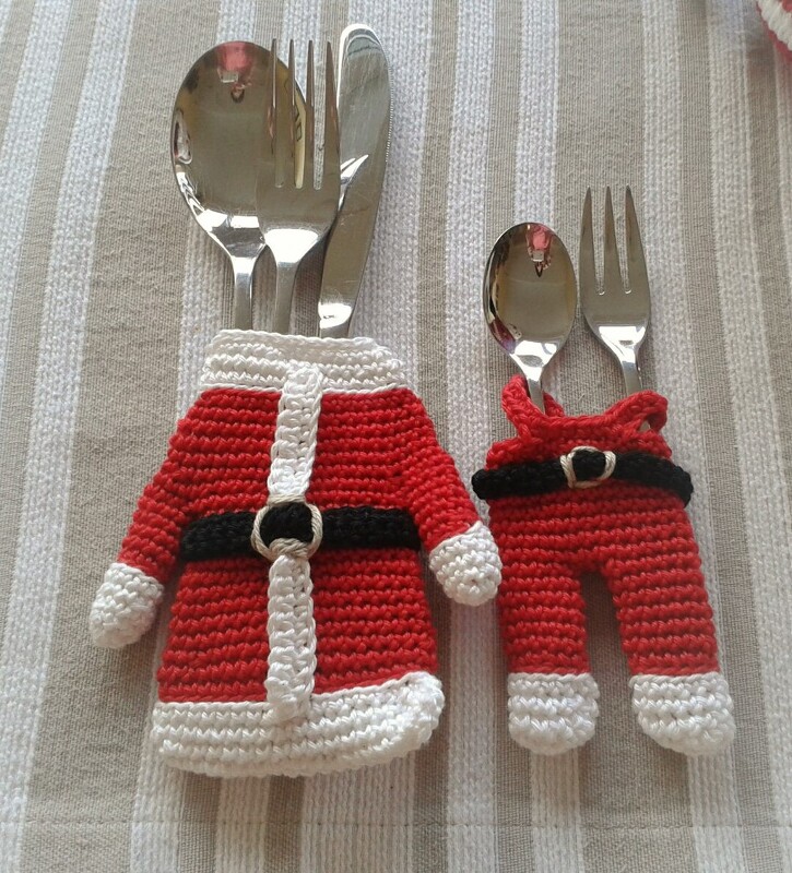 Weihnachtsmann - Bestecktasche, Serviettentasche 