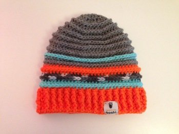 Gute Anleitung - ging super einfach und schnell. Habe die Mütze mit Boshi-Wolle und Wollresten gehäkelt - das Anpassen war einfach. Danke!