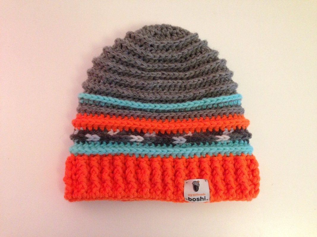 Häkelanleitung Mütze/Beanie "Stripes" *jede Größe machbar*