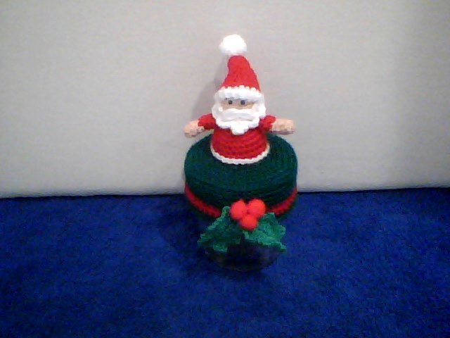 Häkelanleitung Weihnachtsspezial 2 er Set / Santa und Ren / Deckelbezug für Marmeladenglas/ Dekobezug für Bonbonglas