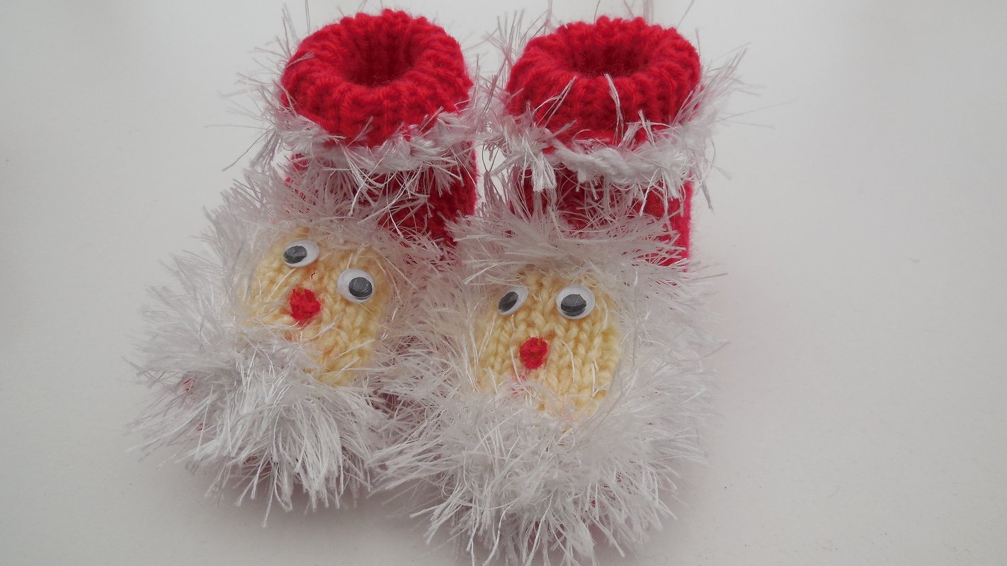 Strickanleitung - Nikolausschühchen - Hausschuhe