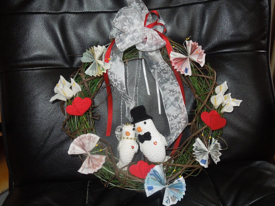 Kranz &quot;Liebe&quot; &amp; Hochzeitstauben, 2 Var.