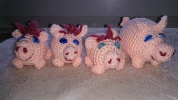 Meine kleinen Glücksschweine habe alle schon ein neues Zuhause