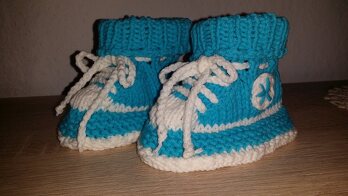 Mein 4 Wochen alter Enkelsohn freut sich sicher über seine ersten Turnschuhe. Die Anleitung ist ganz toll!