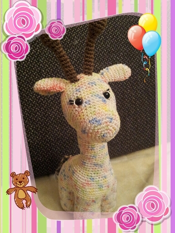 eine Giraffe....Anleitung: Streifgetier