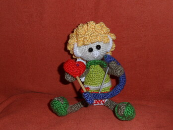 Ein allerliebster Engel aus Restewolle.