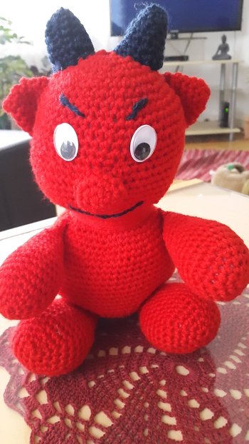 das teufelchen wird von allen geliebt. war doch recht einfach, wenn man genau nach der anleitung arbeitet.