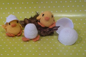 Habe die Anleitung aus dem Netz,war sehr gut beschrieben und esa hat riesigen Spaß gemacht die Kücken für Ostern zu häkeln