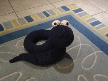 Ka die Schlange für meinen Sohn gehäkelt!