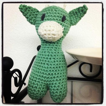 Aus der amigurumi Zeitschrift die Giraffe. Hat super geklappt und kam auch sehr gut an.